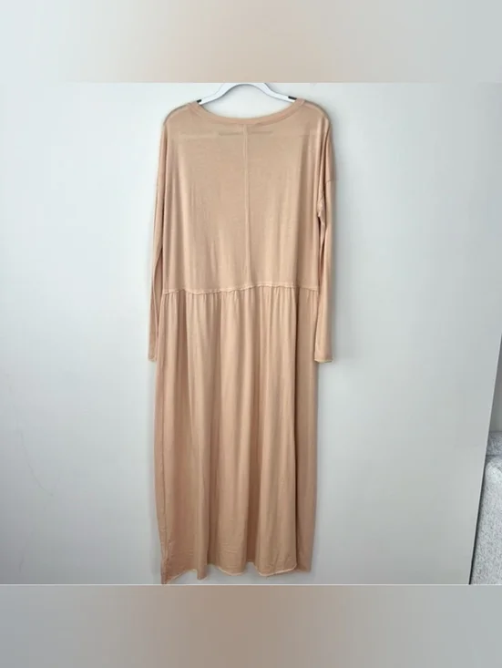 Free People Anytime Beach Cotton Midi Dress in Pink Sand Dune - Picture 7 of 7